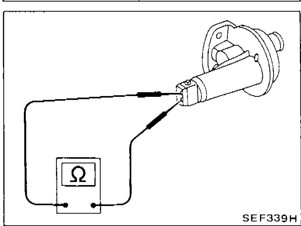 Air regulator connected to ohmmeter for resistance measurement