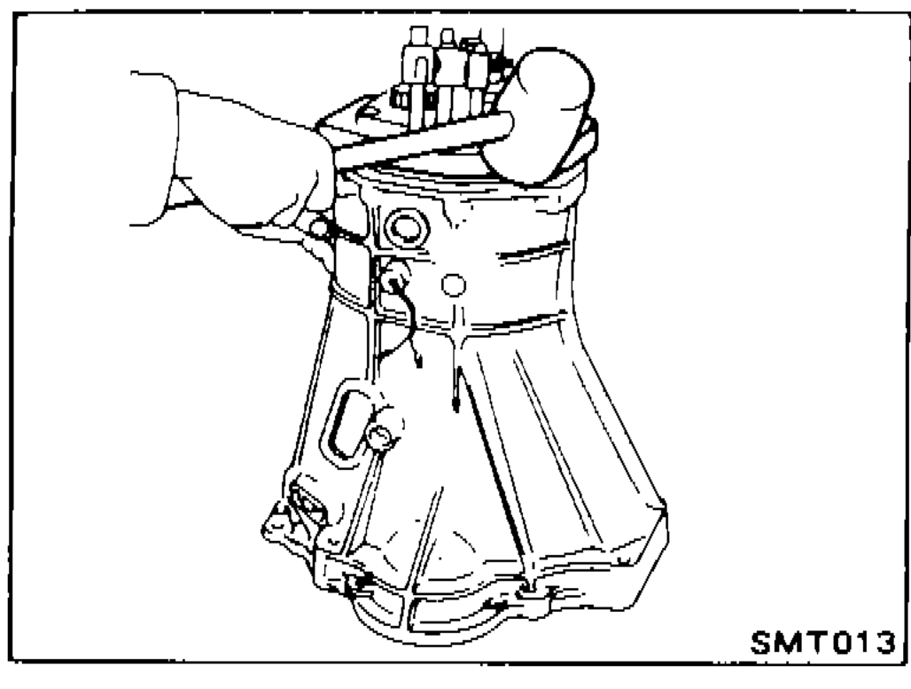 Gear assembly being installed onto transmission case