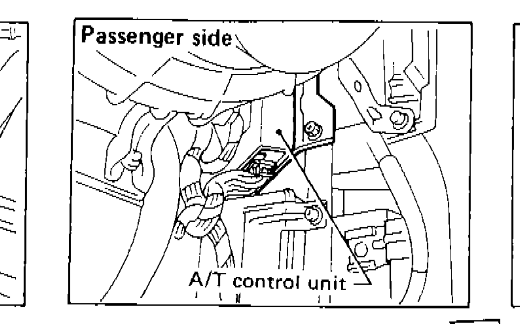 A/T control unit location on passenger side