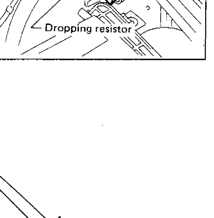 Dropping resistor location