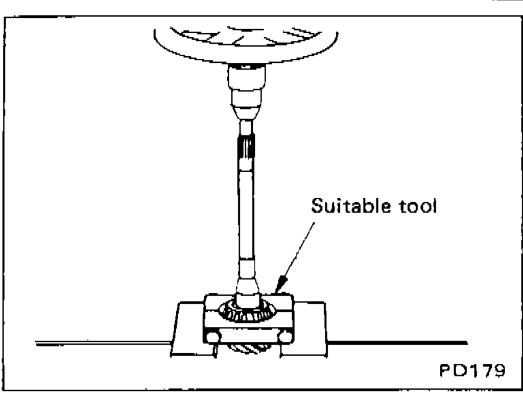 Suitable tool being used to remove pinion rear bearing inner race and drive pinion height adjusting washer