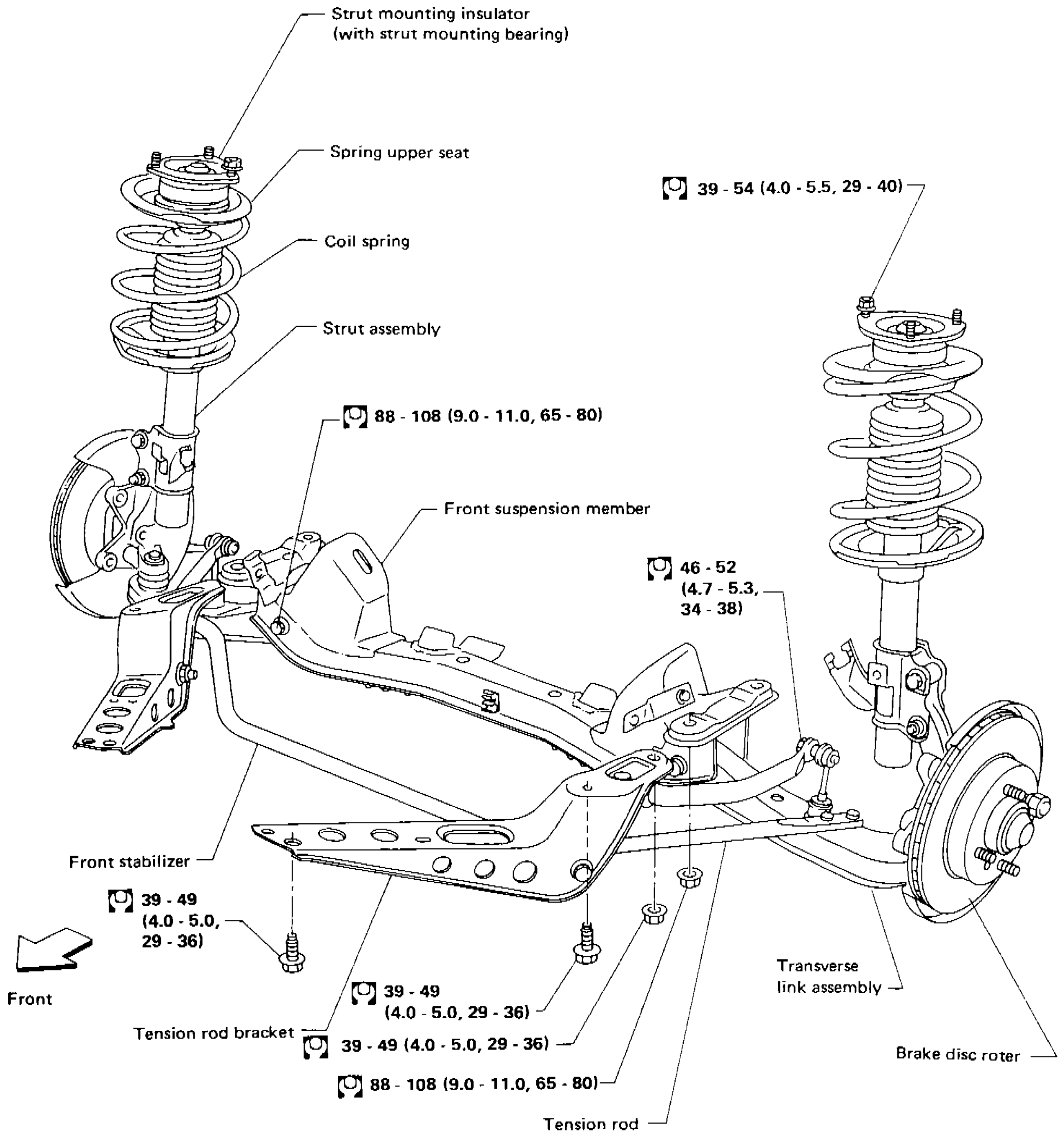 FRONT AXLE AND FRONT SUSPENSION