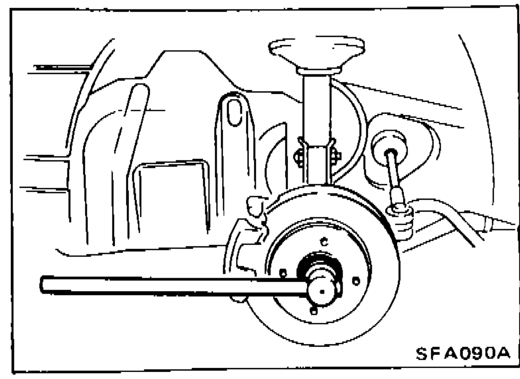 Wheel bearing lock nut location on front hub/spindle assembly