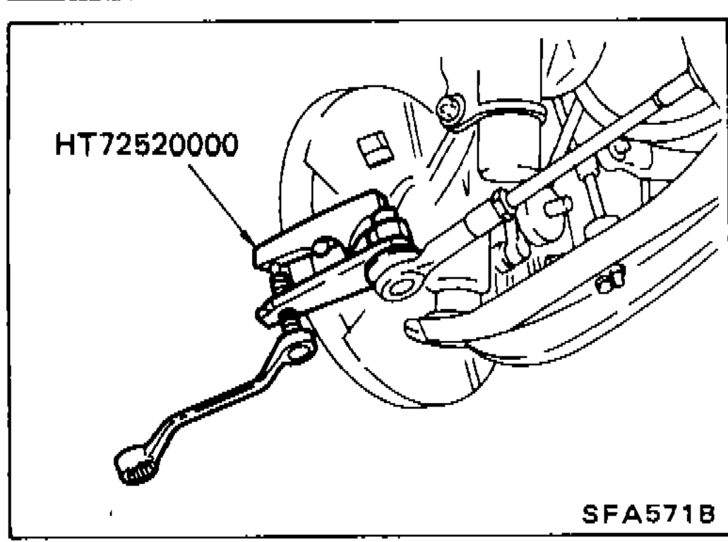 Tie-rod ball joint and lower ball joint removal using special tool HT72520000