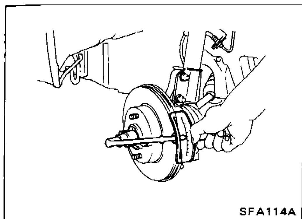 Wheel hub installation on front knuckle assembly