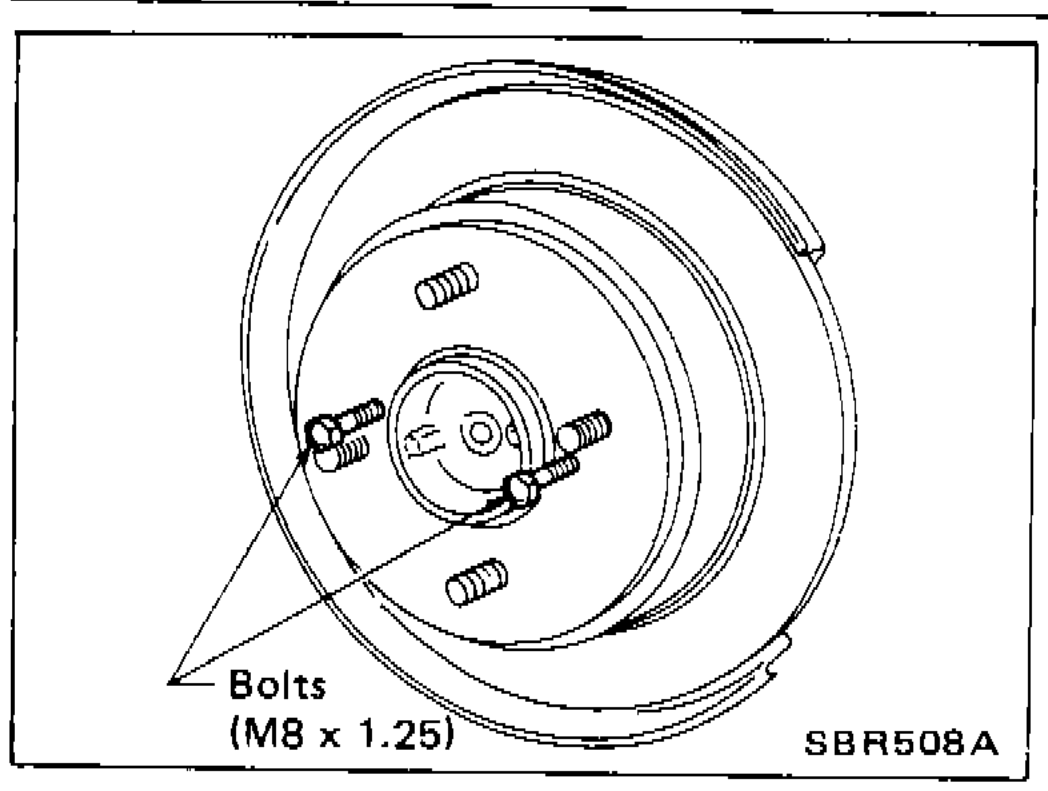 Two M8×1.25 bolts threaded into the rotor's tapped removal holes to push the rotor off the hub if it is hard to remove.