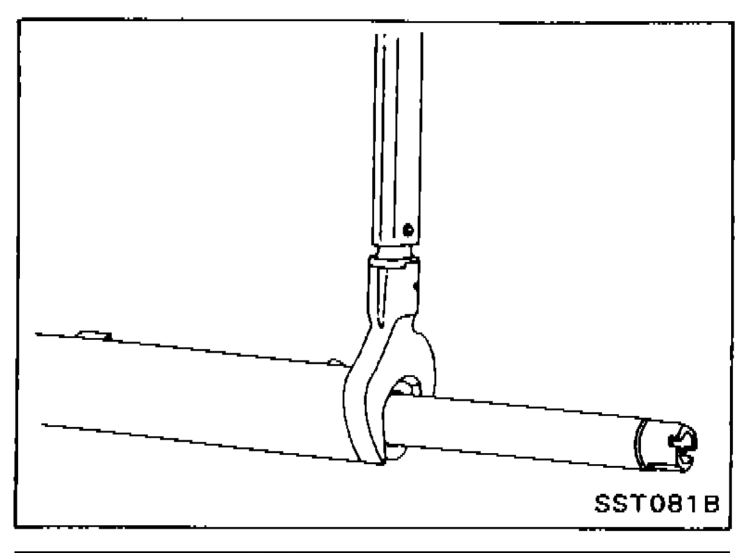 Tightening end-cover assembly with a suitable two-pin spanner.