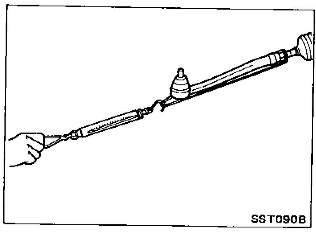 Lock-nut tightening on adjusting screw; one wrench holds the screw, another tightens the lock nut.
