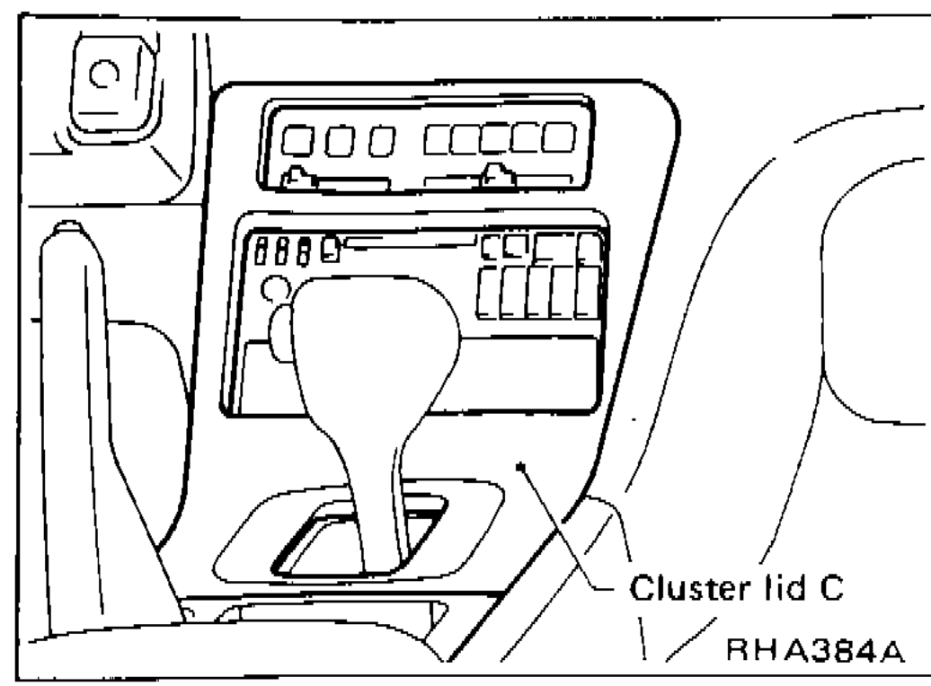 Cluster lid C being removed from dashboard — step 1 of removal.